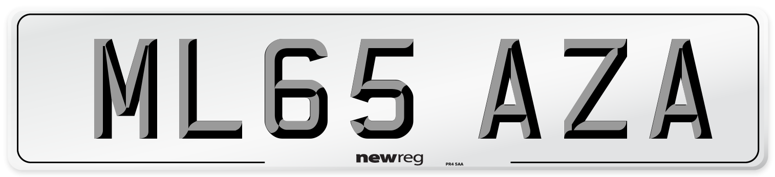 ML65 AZA Number Plate from New Reg